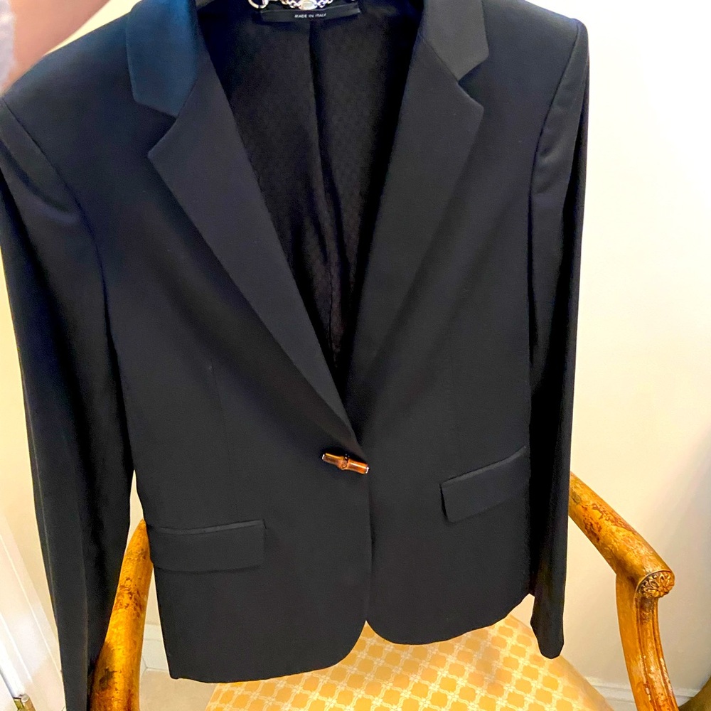 Gucci Vintage X small Black Blazer with Bamboo accessories